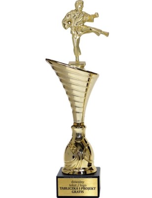 Złoty puchar z figurką karate - NT1000 puchar tematyczny z dyscypliną