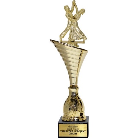 Złoty puchar z figurką taniec towarzyski - NT1000 puchar tematyczny z dyscypliną