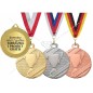 Medal uniwersalny 32mm z wytłoczonym pucharem z szarfą i wklejką