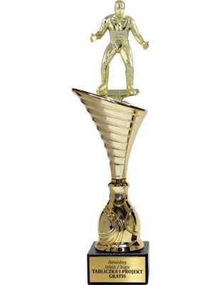 Złoty puchar z figurką zapasy - NT1000 puchar tematyczny z dyscypliną