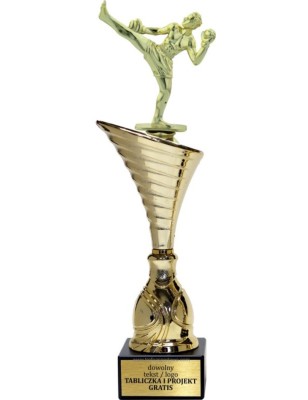 Złoty puchar z figurką kickboxing - NT1000 puchar tematyczny z dyscypliną