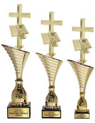 Złoty zestaw 3 pucharów z figurką religia - Seria NT1000 do ponad 100 dyscyplin