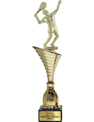 Złoty puchar z figurką tenis ziemny - NT1000 puchar tematyczny z dyscypliną