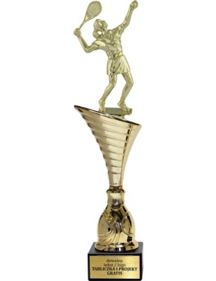 Złoty puchar z figurką tenis ziemny - NT1000 puchar tematyczny z dyscypliną