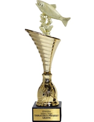 Złoty puchar z figurką wędkarstwo - NT1000 puchar tematyczny z dyscypliną