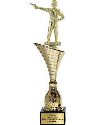 Złoty puchar z figurką strzelectwo - NT1000 puchar tematyczny z dyscypliną