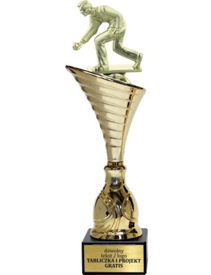 Złoty puchar z figurką petanque - NT1000 puchar tematyczny z dyscypliną