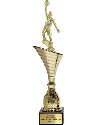 Złoty puchar z figurką koszykówka - NT1000 puchar tematyczny z dyscypliną