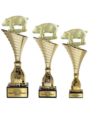 Złoty zestaw 3 pucharów z figurką hodowla zwierząt - Seria NT1000 do ponad 100 dyscyplin