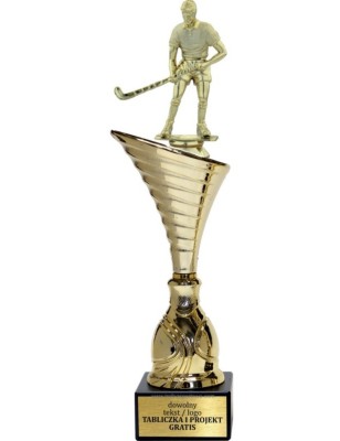 Złoty puchar z figurką unihokej - NT1000 puchar tematyczny z dyscypliną