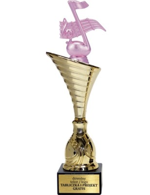 Złoty puchar z figurką muzyka - NT1000 puchar tematyczny z dyscypliną
