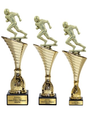 Puchar NT1000 z figurką rugbysta rugby