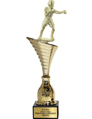 Złoty puchar z figurką boks- NT1000 puchar tematyczny z dyscypliną