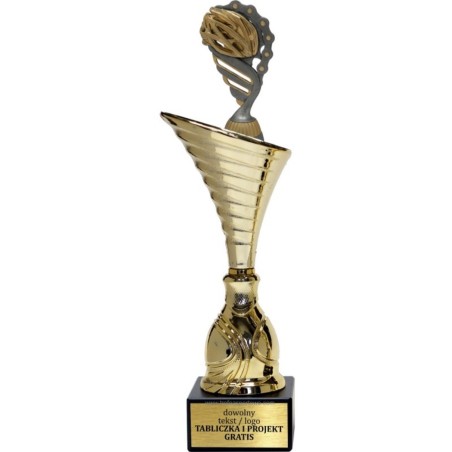 Złoty puchar z figurką kolarstwo- NT1000 puchar tematyczny z dyscypliną