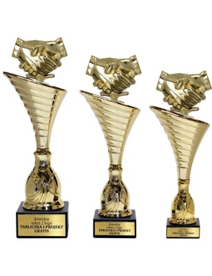 Złoty zestaw 3 pucharów z figurką uniwersalne - Seria NT1000 do ponad 100 dyscyplin