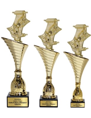 Złoty zestaw 3 pucharów z figurką sztuka - Seria NT1000 do ponad 100 dyscyplin