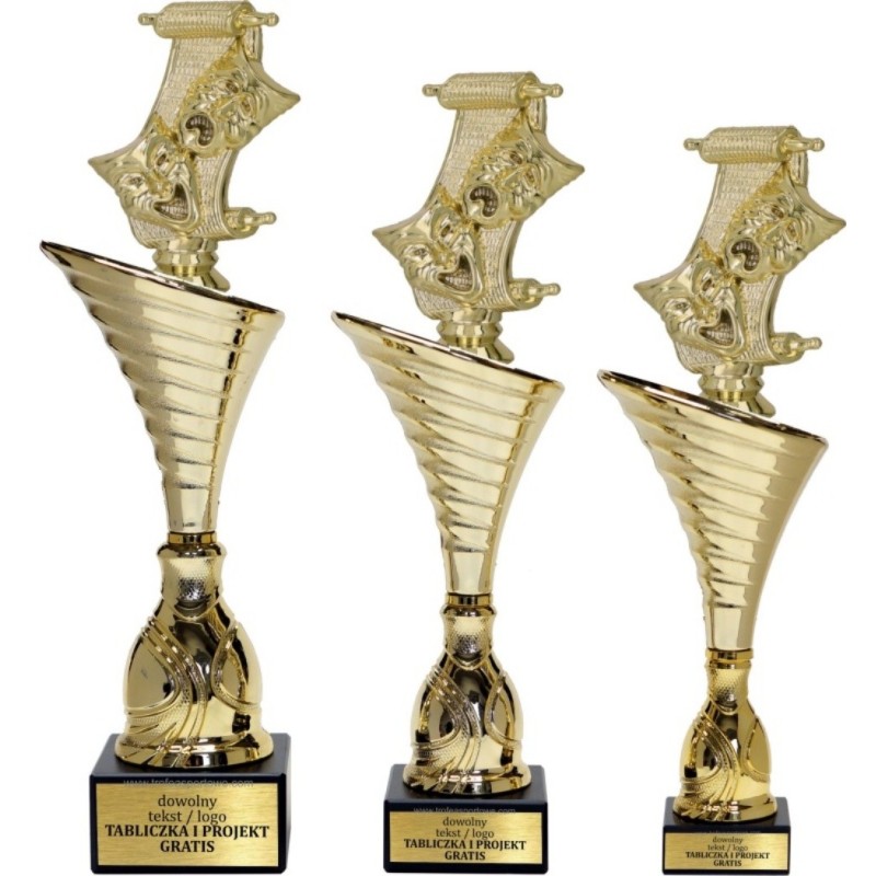 Komplet pucharów NT1000 z figurką maski sztuka 32-29-28 cm
