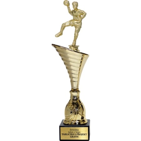 Złoty puchar z figurką piłka ręczna - NT1000 puchar tematyczny z dyscypliną