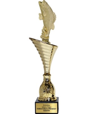 Złoty puchar z figurką wędkarstwo - NT1000 puchar tematyczny z dyscypliną