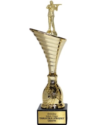 Złoty puchar z figurką strzelectwo - NT1000 puchar tematyczny z dyscypliną
