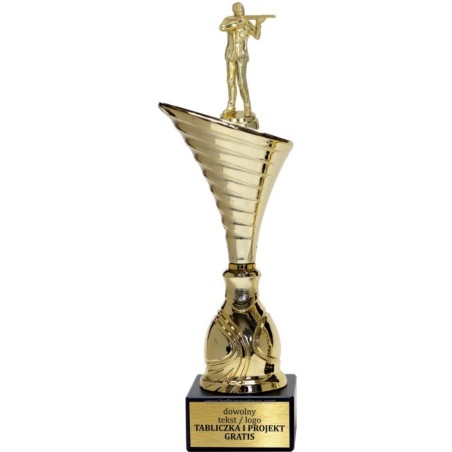 Złoty puchar z figurką strzelectwo - NT1000 puchar tematyczny z dyscypliną