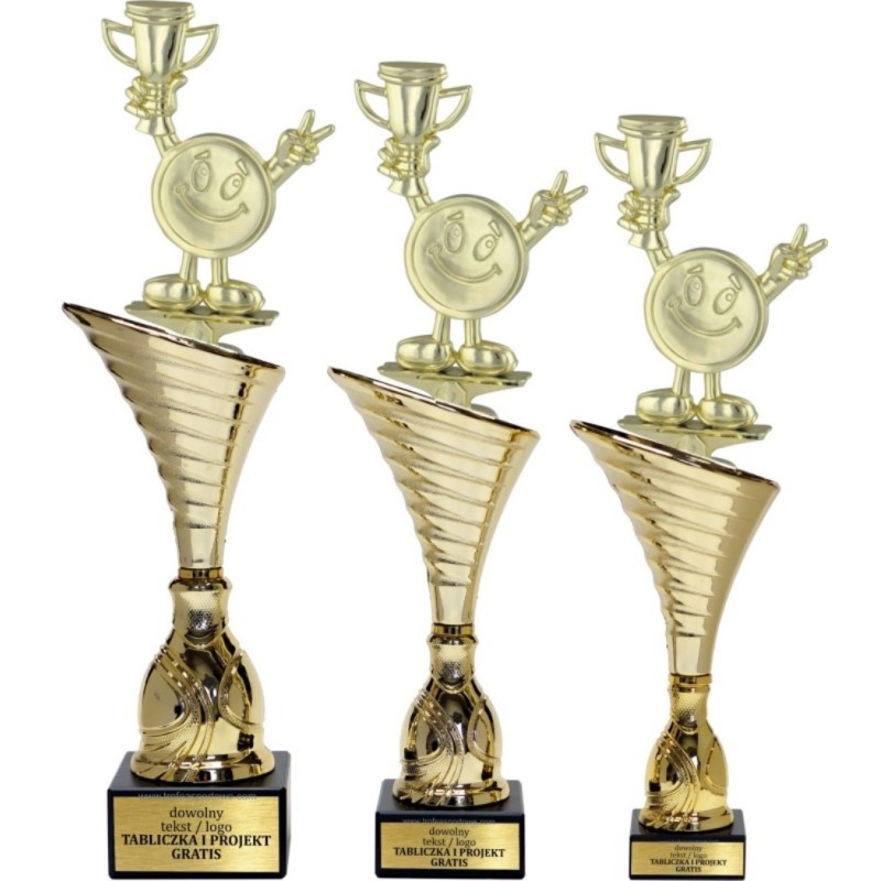 Zestaw pucharów NT1000 z figurką uniwersalne 38-35-34 cm