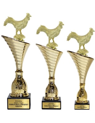 Złoty zestaw 3 pucharów z figurką hodowla zwierząt - Seria NT1000 do ponad 100 dyscyplin