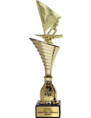 Złoty puchar z figurką windsurfing - NT1000 puchar tematyczny z dyscypliną