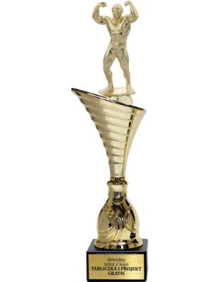 Złoty puchar z figurką kulturystyka - NT1000 puchar tematyczny z dyscypliną