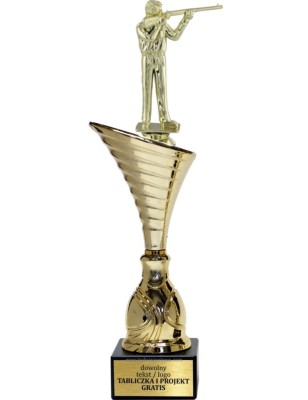 Złoty puchar z figurką myślistwo - NT1000 puchar tematyczny z dyscypliną
