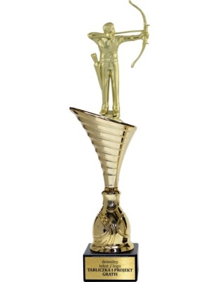 Złoty puchar z figurką łucznictwo - NT1000 puchar tematyczny z dyscypliną