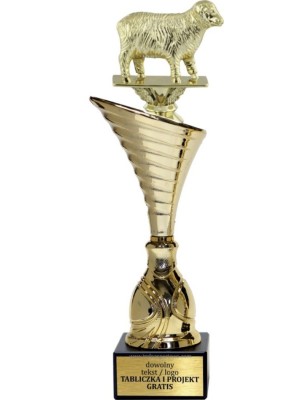 Złoty puchar z figurką hodowla zwierząt - NT1000 puchar tematyczny z dyscypliną