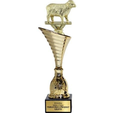 Złoty puchar z figurką hodowla zwierząt - NT1000 puchar tematyczny z dyscypliną