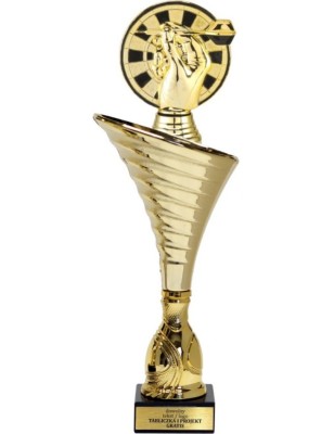 Złoty puchar z figurką dart- NT1000 puchar tematyczny z dyscypliną