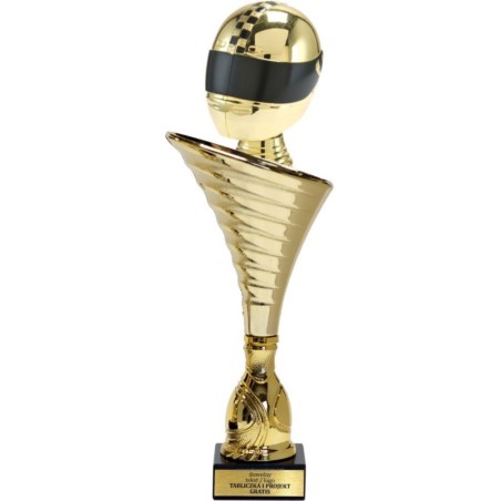 Złoty puchar z figurką motosport- NT1000 puchar tematyczny z dyscypliną