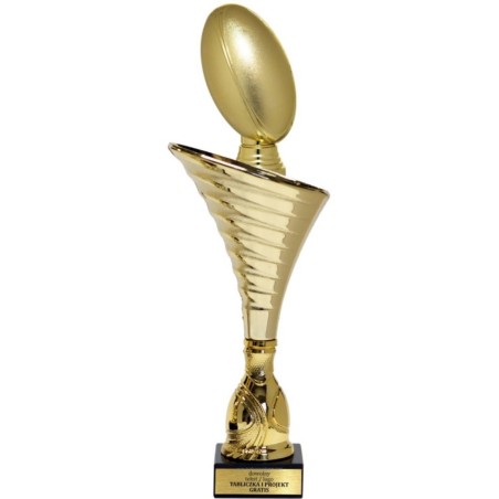 Złoty puchar z figurką futbol amerykański- NT1000 puchar tematyczny z dyscypliną