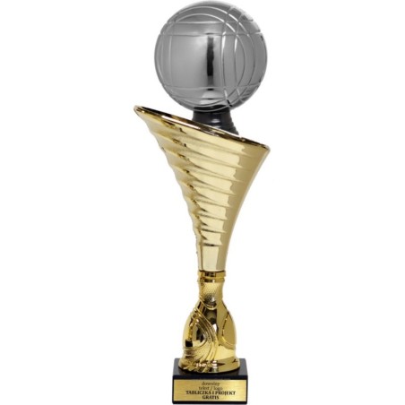 Złoty puchar z figurką petanka - NT1000 puchar tematyczny z dyscypliną