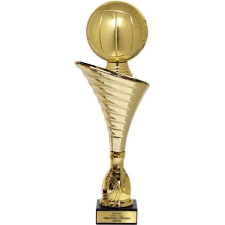 Złoty puchar z figurką siatkówka- NT1000 puchar tematyczny z dyscypliną
