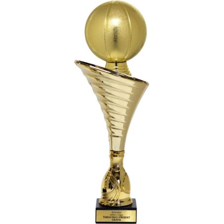 Złoty puchar z figurką koszykówka- NT1000 puchar tematyczny z dyscypliną