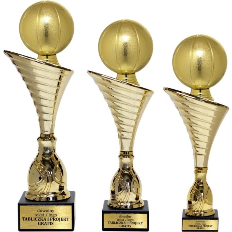 Zestaw pucharów NT1000 z figurką koszykówka 31-28-27 cm