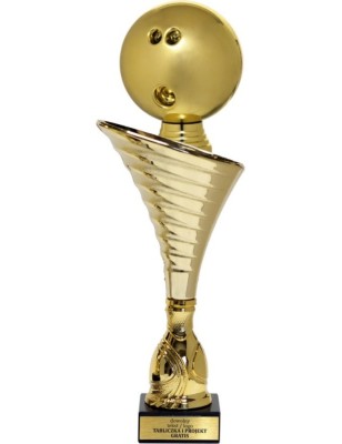 Złoty puchar z figurką kręgle - NT1000 puchar tematyczny z dyscypliną