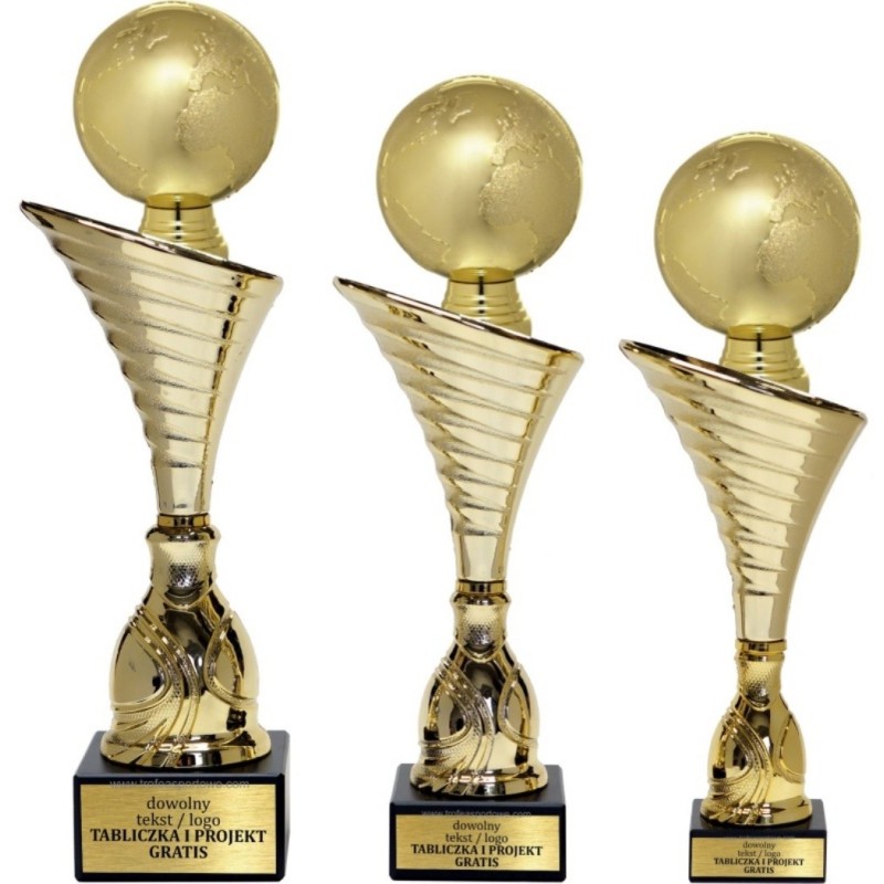 Komplet pucharów NT1000 z figurką planeta ekologia 31-28-27 cm