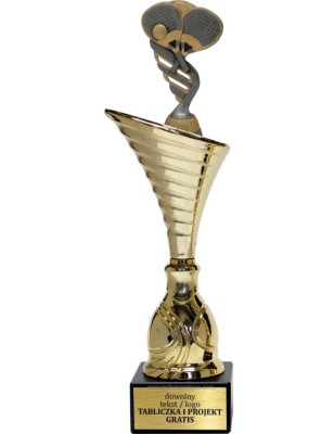 Złoty puchar z figurką padel- NT1000 puchar tematyczny z dyscypliną