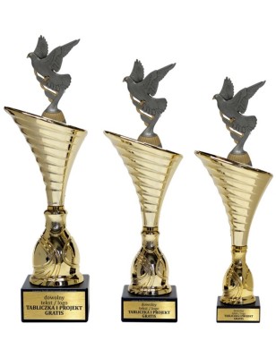 Puchar NT1000 z figurką gołąb gołębiarstwo hodowla zwierząt