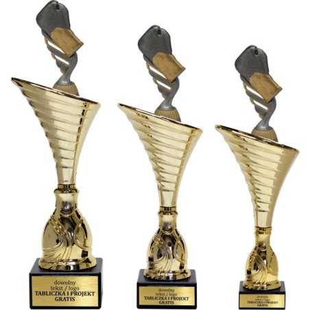 Złoty zestaw 3 pucharów z figurką boks - Seria NT1000 do ponad 100 dyscyplin