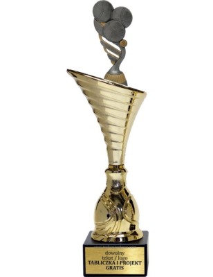 Złoty puchar z figurką petanka - NT1000 puchar tematyczny z dyscypliną