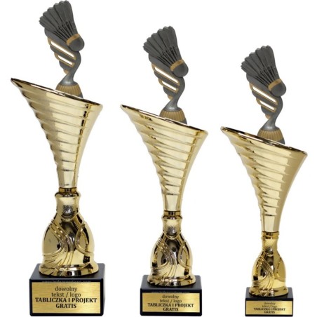 Puchar NT1000 z figurką badminton