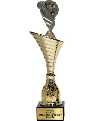 Złoty puchar z figurką muzyka- NT1000 puchar tematyczny z dyscypliną