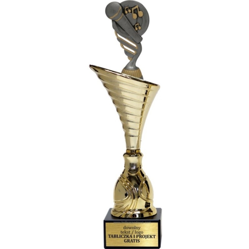 Puchar NT1000 z figurką mikrofon muzyka