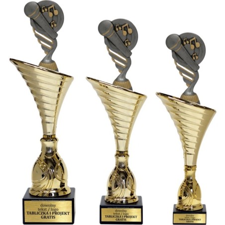 Puchar NT1000 z figurką mikrofon muzyka